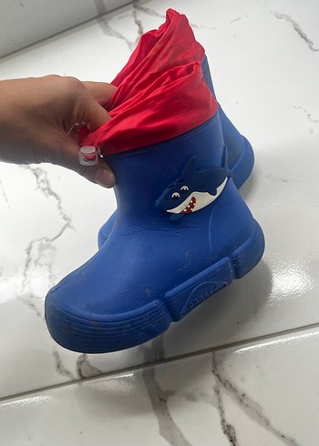 29 Beden mavi Renk Mavi çocuk içi yünlü su gecırmez çizme