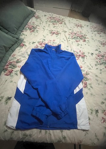 Mavi Fermuarlı Erkek Polar Sweatshirt