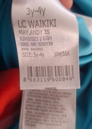 Renkli Baskılı Mavi Erkek Çocuk Mayo - Görsel 8