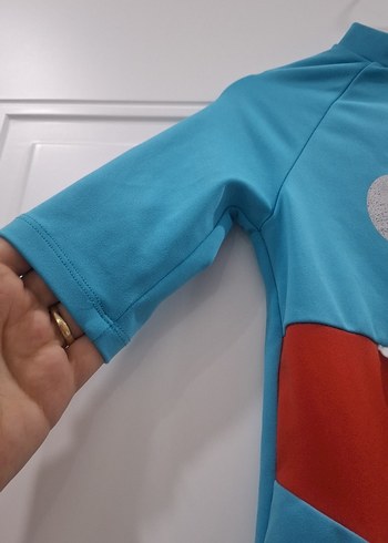 3 Yaş Beden Renkli Baskılı Mavi Erkek Çocuk Mayo