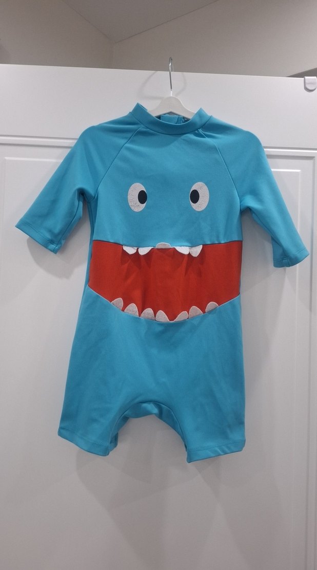 Renkli Baskılı Mavi Erkek Çocuk Mayo - Görsel 2