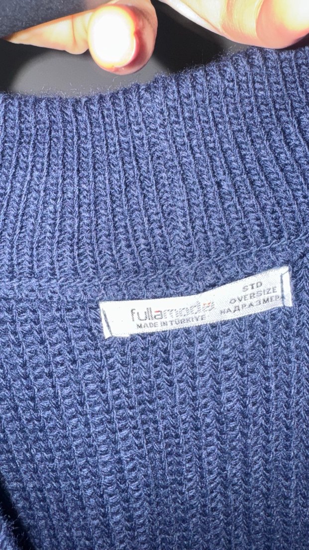 Lacivert Triko Kadın Süveter - Görsel 4