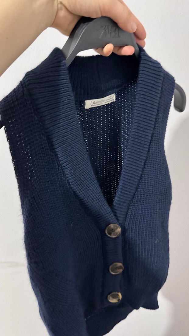 Lacivert Triko Kadın Süveter - Görsel 3