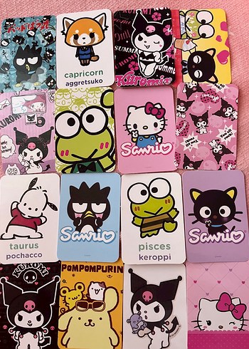 Pastel Renkli Sanrio Temalı Kart Oyunu tanesi 5 tldir