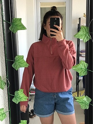 Fermuarlı sweatshirt