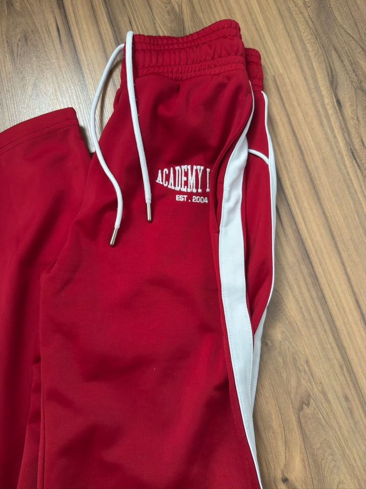 Kırmızı Fermuarlı Kadın Eşofman Altı - Görsel 2