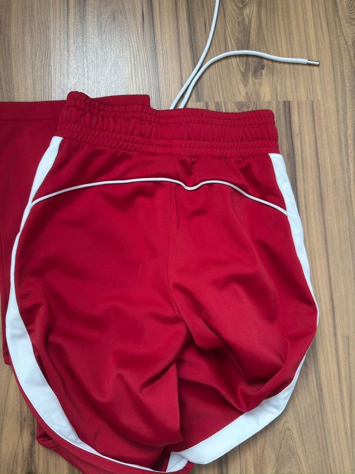 Kırmızı Fermuarlı Kadın Eşofman Altı - Görsel 3