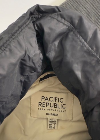 Bej Siyah Kısa Kadın Puff Mont - Görsel 3