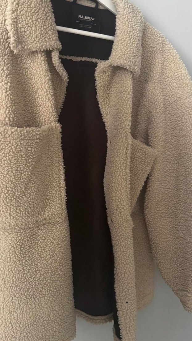 Beyaz Yumuşak Kürk Detaylı Kadın Ceket - Görsel 2