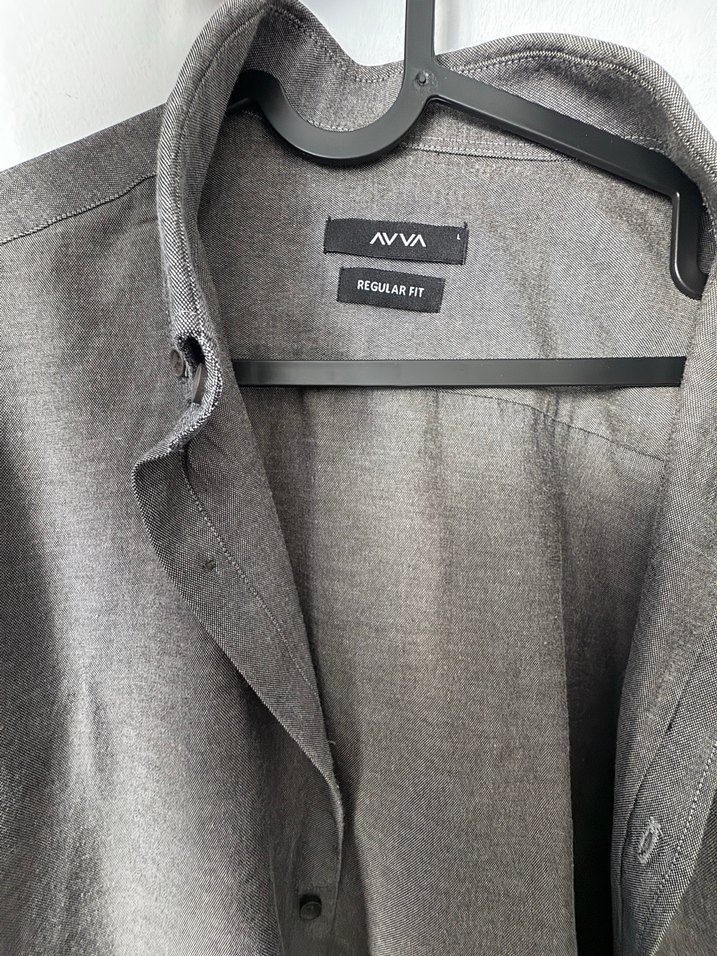 Gri Keten Erkek Gömlek - Görsel 2