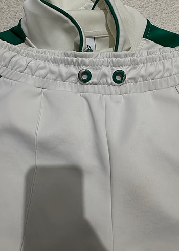 Beyaz Yeşil Şeritli Kadın Eşofman Takımı - Görsel 5