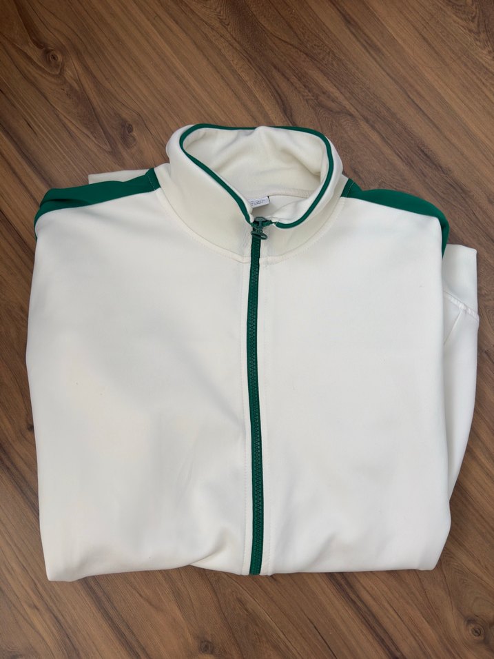 Beyaz Yeşil Şeritli Kadın Eşofman Takımı - Görsel 2