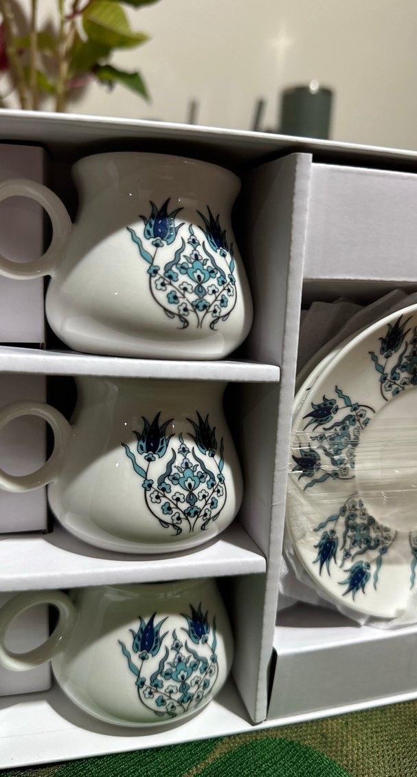 Karaca 6'lı Beyaz Kahve Fincan Takımı Özel Bursa Serisi - Görsel 4