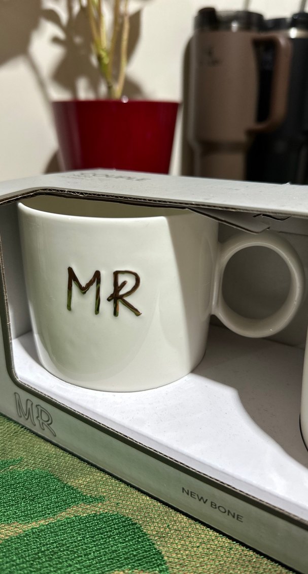 Korkmaz MR ve MRS Yazılı Seramik Kupa Seti - Görsel 5