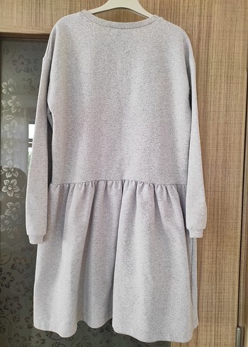 LC Waikiki Gri Kız Çocuk Elbisesi