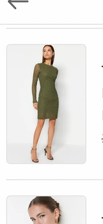xs Beden Yeşil mini elbise