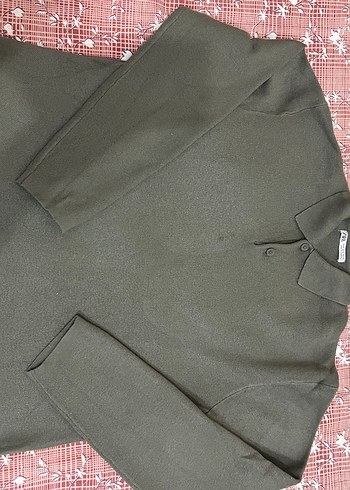 Zara Gri Düğmeli Erkek kazak Polo Tişört