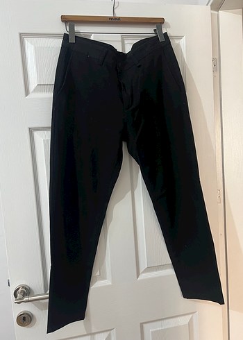 Siyah Regular Fit Midi Erkek Pantolon