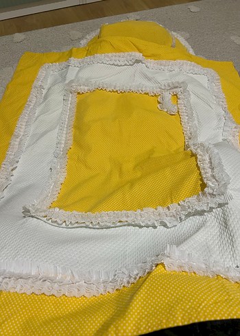 Sarı Nakışlı Renkli Dekoratif Yastık - Görsel 4