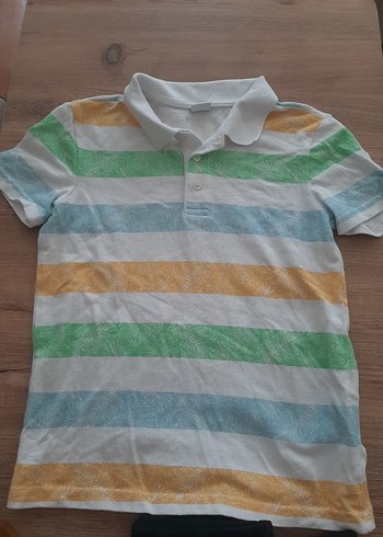 Erkek Çocuk Renkli Çizgili Polo Tişört