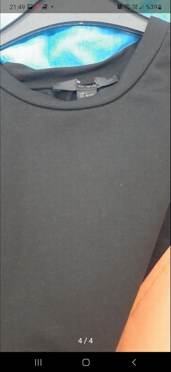 Drapeli Siyah Turuncu  Uzun Kollu Eibise - Görsel 3