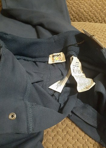 Bol Kesim Kemerli Denim Eşofman - Görsel 4