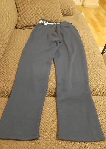 Bol Kesim Kemerli Denim Eşofman - Görsel 2