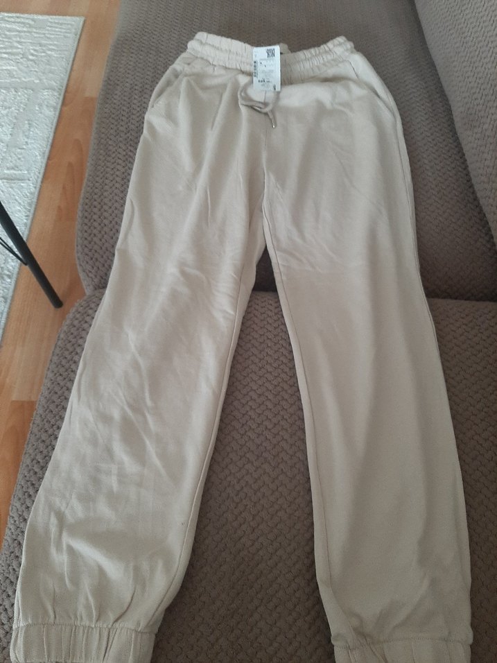 BejKadın Salaş Pamuklu Eşofman Altı - Görsel 3