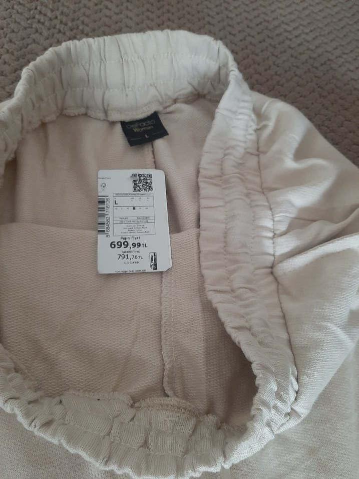 BejKadın Salaş Pamuklu Eşofman Altı - Görsel 2