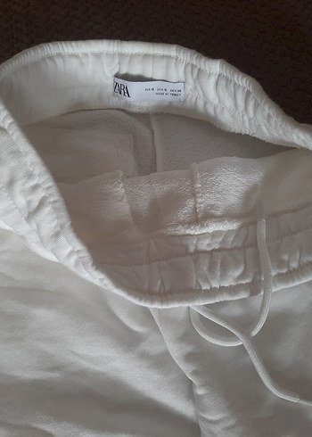 Kadın Beyaz Pamuklu Rahat Kesim Eşofman - Görsel 2