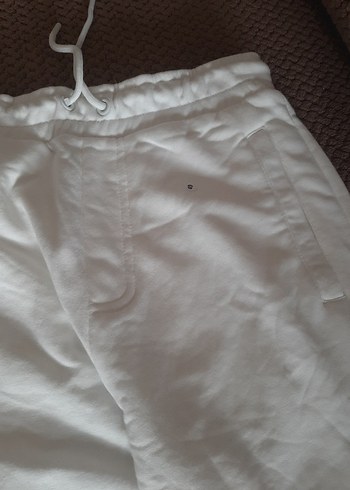 Kadın Beyaz Pamuklu Rahat Kesim Eşofman - Görsel 3