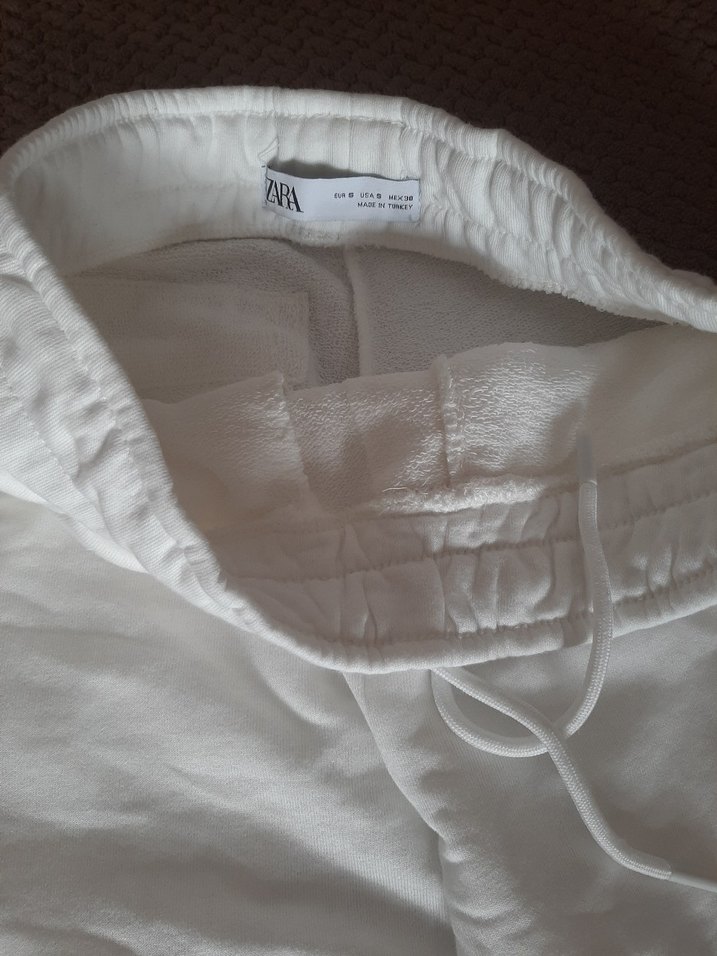 Kadın Beyaz Pamuklu Rahat Kesim Eşofman - Görsel 2