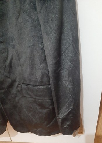 Erkek Siyah Düğmeli Kruvaze Ceket kadife - Görsel 4