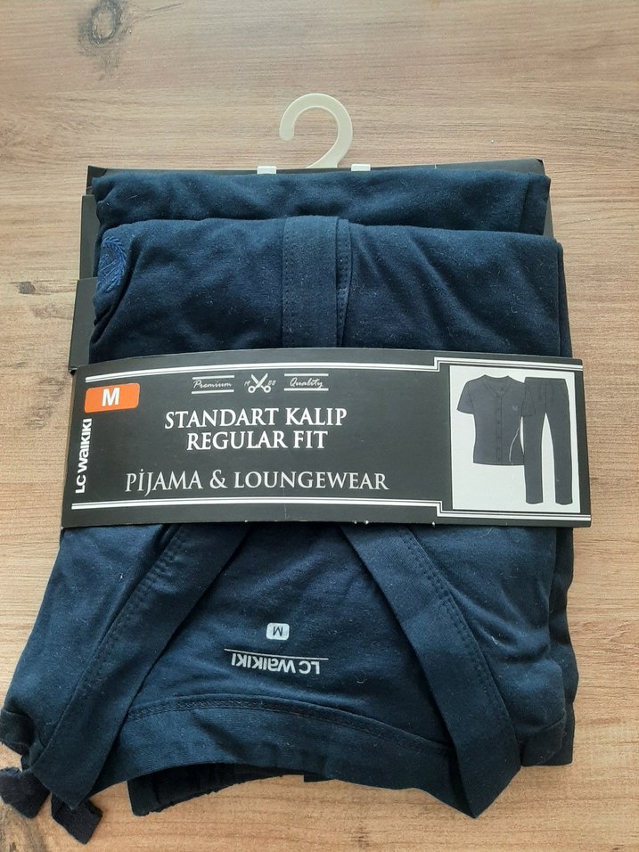 LC Waikiki Erkek Lacivert Regular Fit Pijama takımı - Görsel 2
