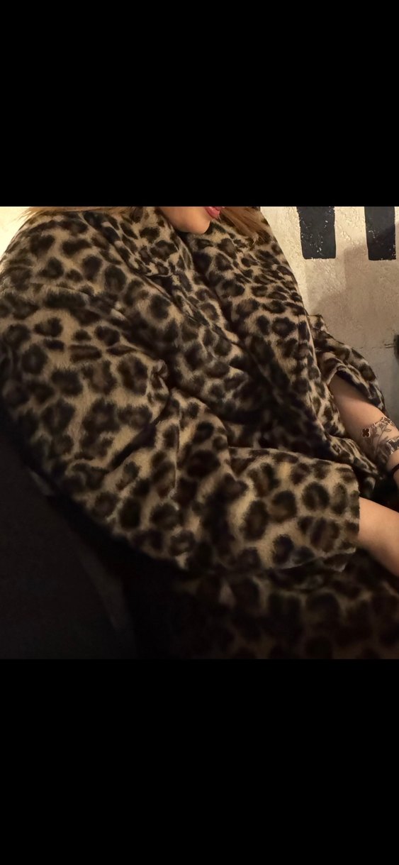Leopar Desenli Uzun Kaban — görsel 5/6