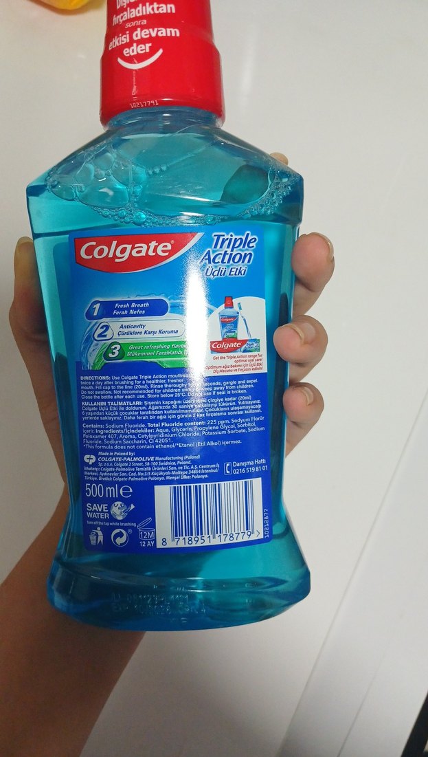 Colgate Triple Action Üçlü Etki Ağız Bakım Suyu - Görsel 2