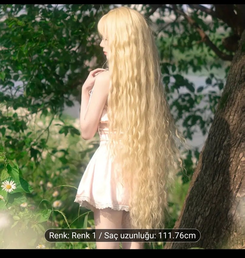 fiber sentetik peruk 110 cm - Görsel 3