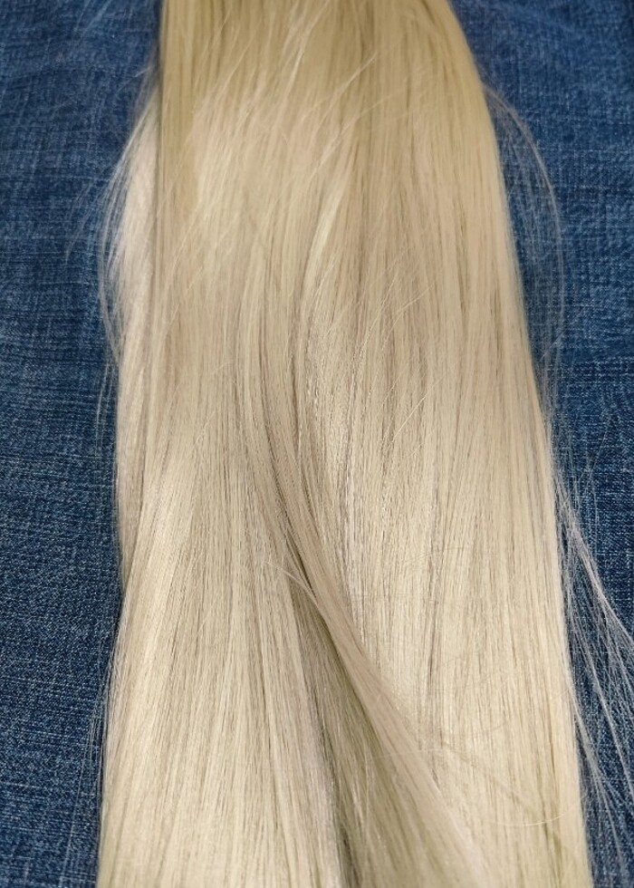 Platin sarı postiş set fiber sentetik - Görsel 2