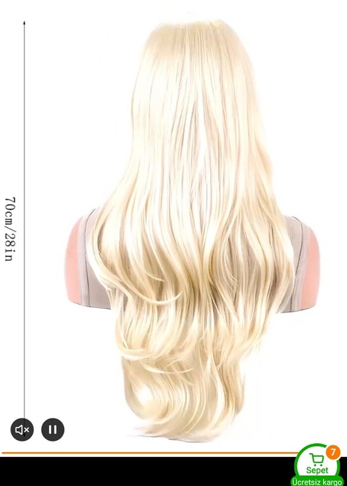 Fiber sentetik peruk - Görsel 2