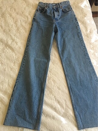 Zara yüksek bel geniş paça uzun jean