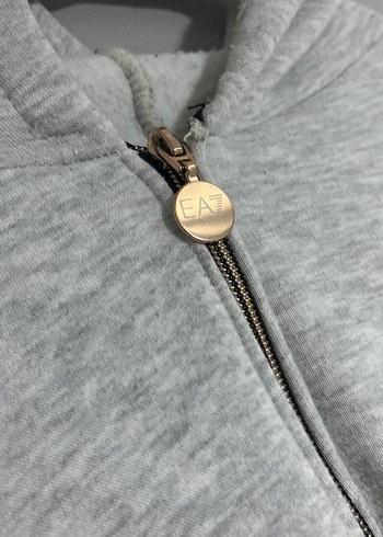 Gri Kapüşonlu Fermuarlı erkek çocuk Sweatshirt - Görsel 3