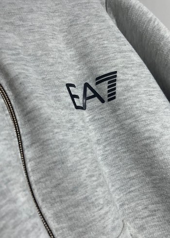 Gri Kapüşonlu Fermuarlı erkek çocuk Sweatshirt - Görsel 2