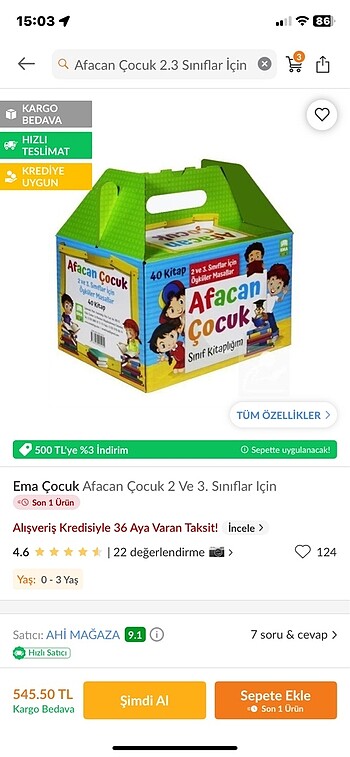 Afacan çocuk kitap serisi2.3 sınıf için öyküler masallar - Görsel 5