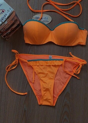 Doremi Neon turuncu bikini takımı