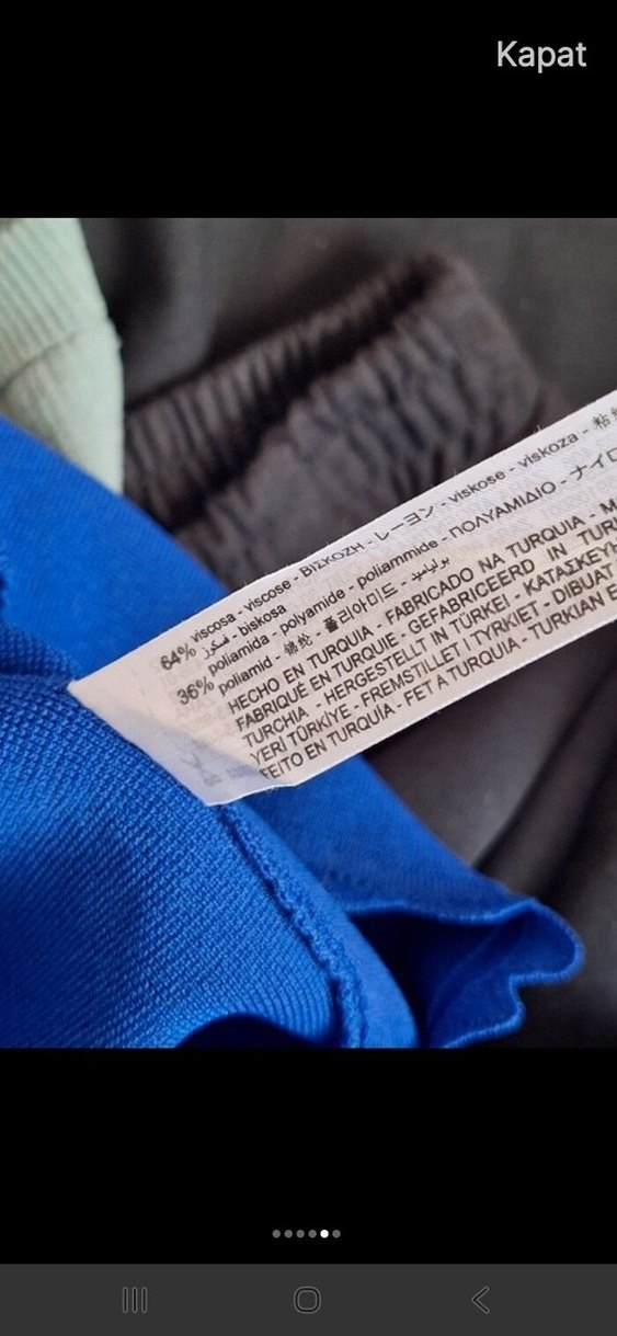 Lacivert Piliseli Uzun Kollsuz Elbise - Görsel 5