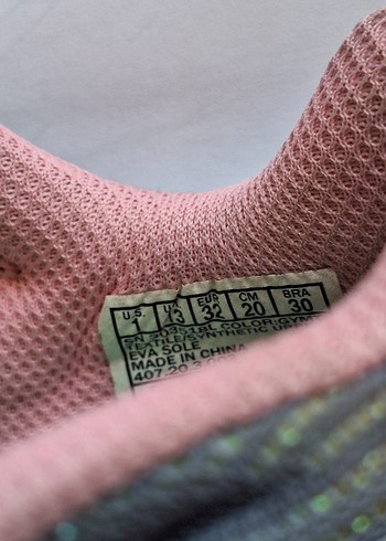 Kız Çocuk Gri Spor Ayakkabı Velcro - Görsel 8