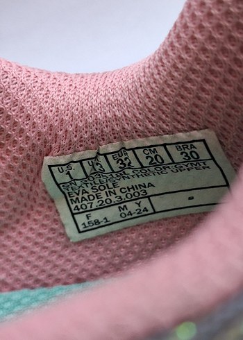 Kız Çocuk Gri Spor Ayakkabı Velcro - Görsel 7