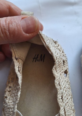 Bej Dantelli Bohem Kız Babet Ayakkabı - Görsel 2