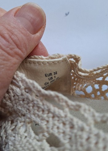 Bej Dantelli Bohem Kız Babet Ayakkabı - Görsel 5