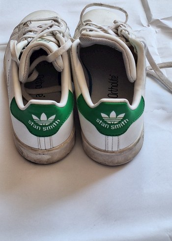 Beyaz Adidas Stan Smith Spor Ayakkabı - Görsel 4